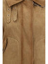 heritage detail suede aviator bomber jacket