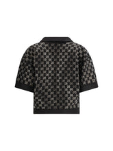 GUCCI 42 wool lamé tweed top