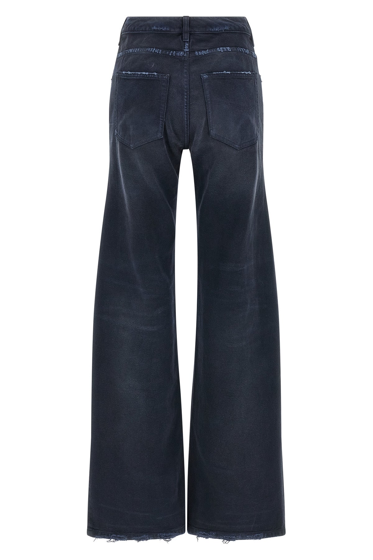 used-effect cotton denim jeans