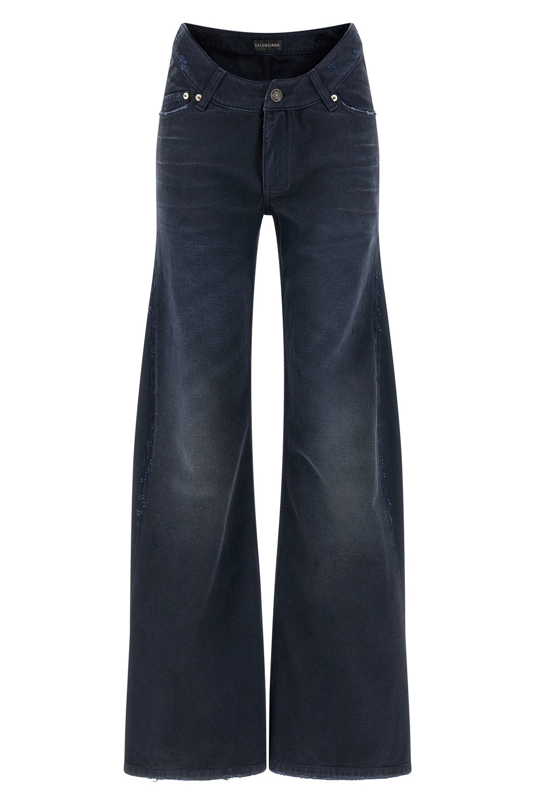 BALENCIAGA 24 used-effect cotton denim jeans