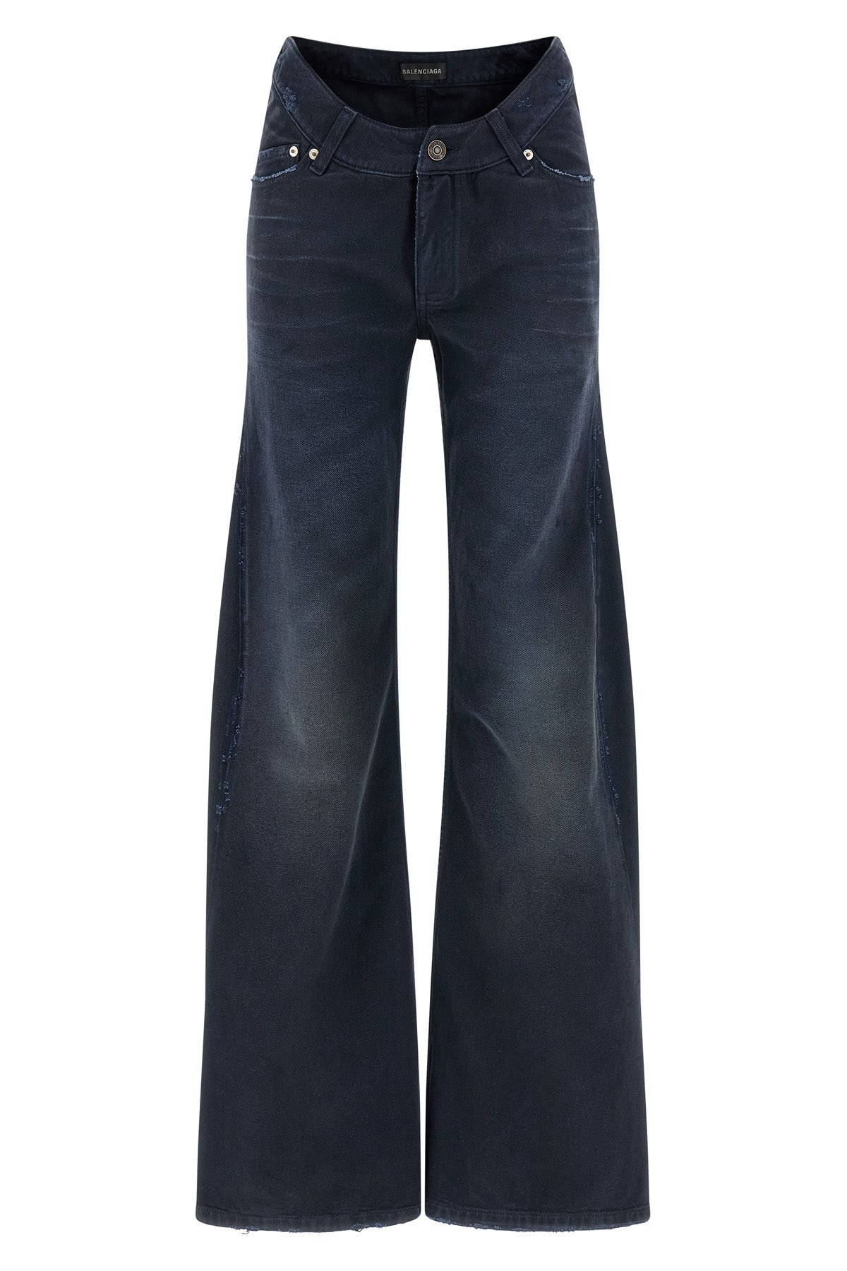 used-effect cotton denim jeans