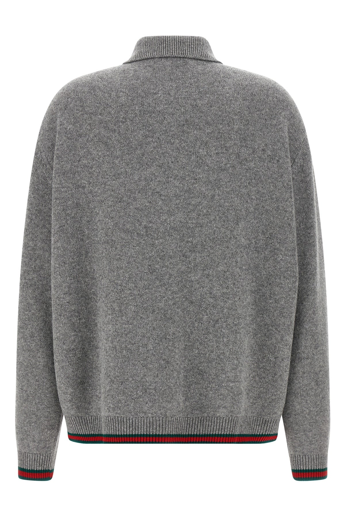 polo style cashmere blend cardigan
