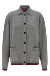 polo style cashmere blend cardigan