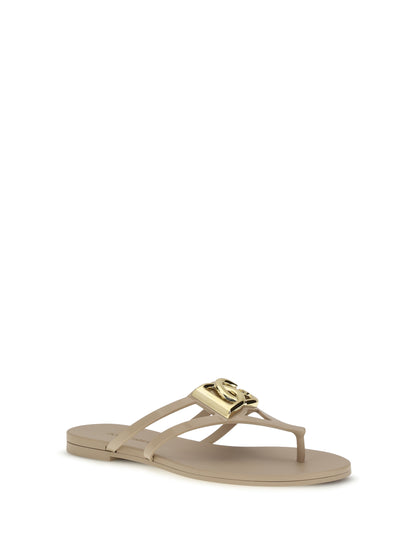 DOLCE &amp; GABBANA 36 logo rubber sandals