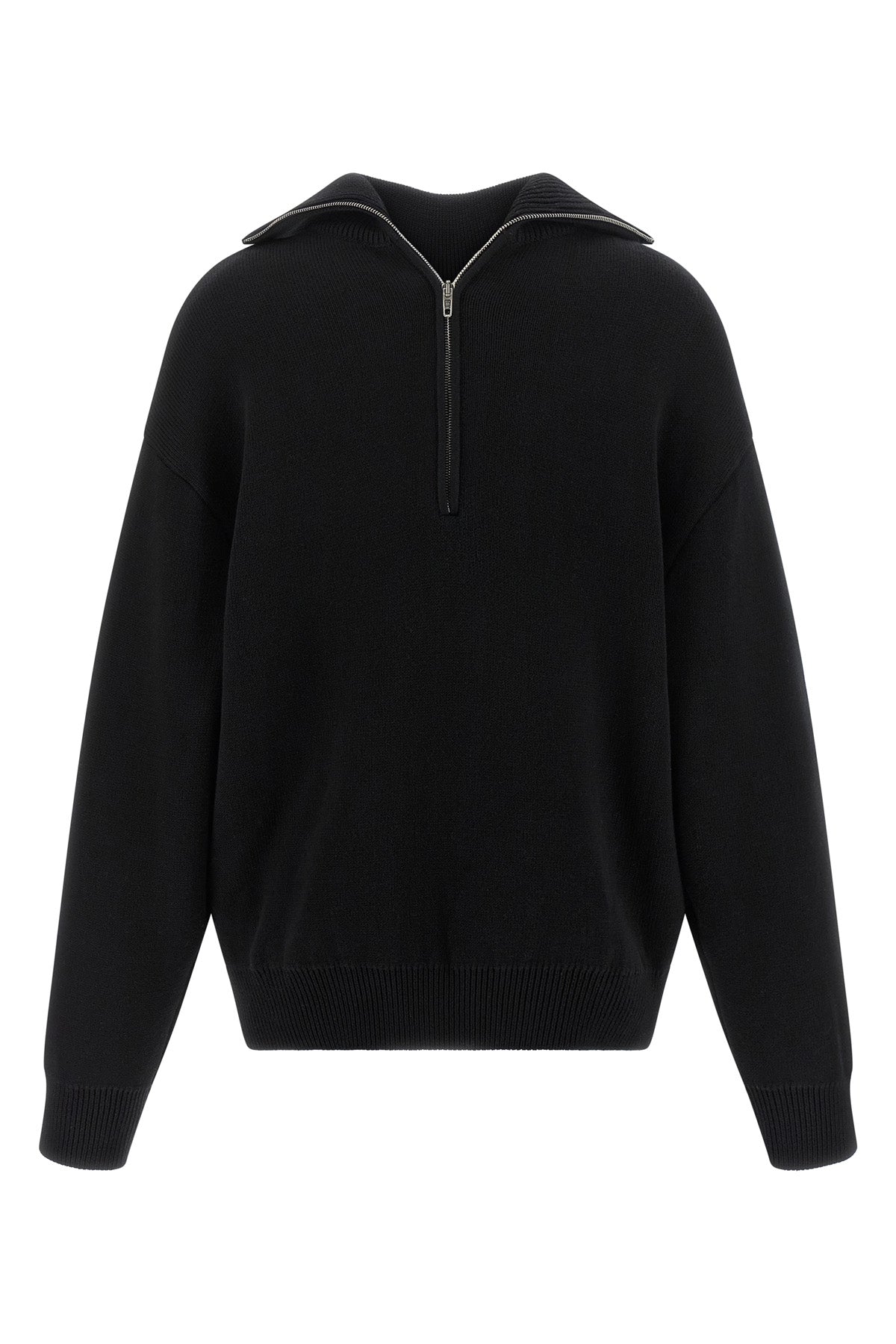 back-to-front heavy cotton sweater