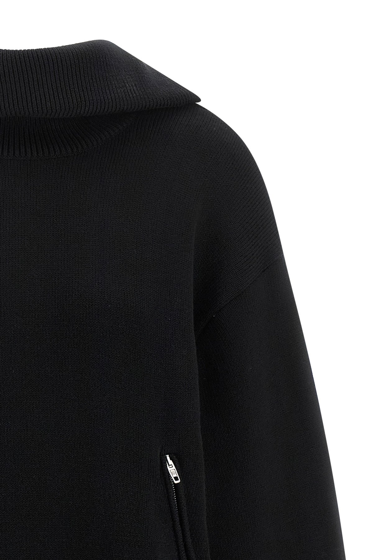 back-to-front heavy cotton sweater