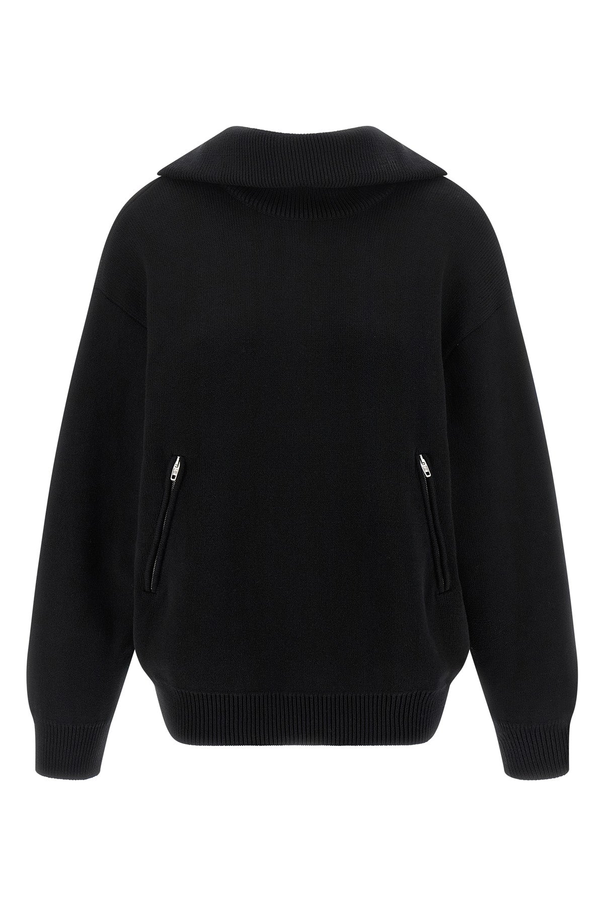 back-to-front heavy cotton sweater