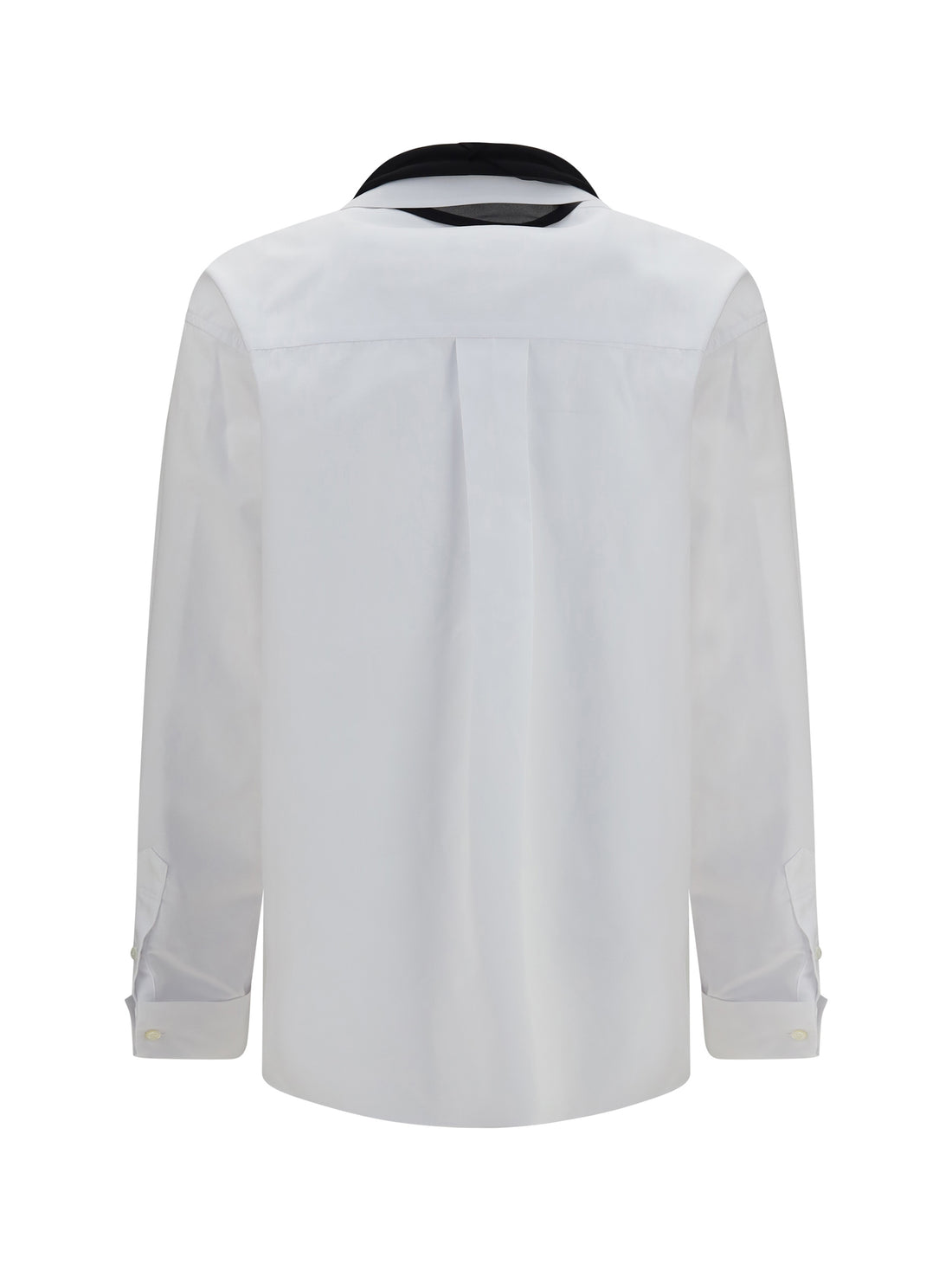 SACAI 2 cotton poplin scarf shirt