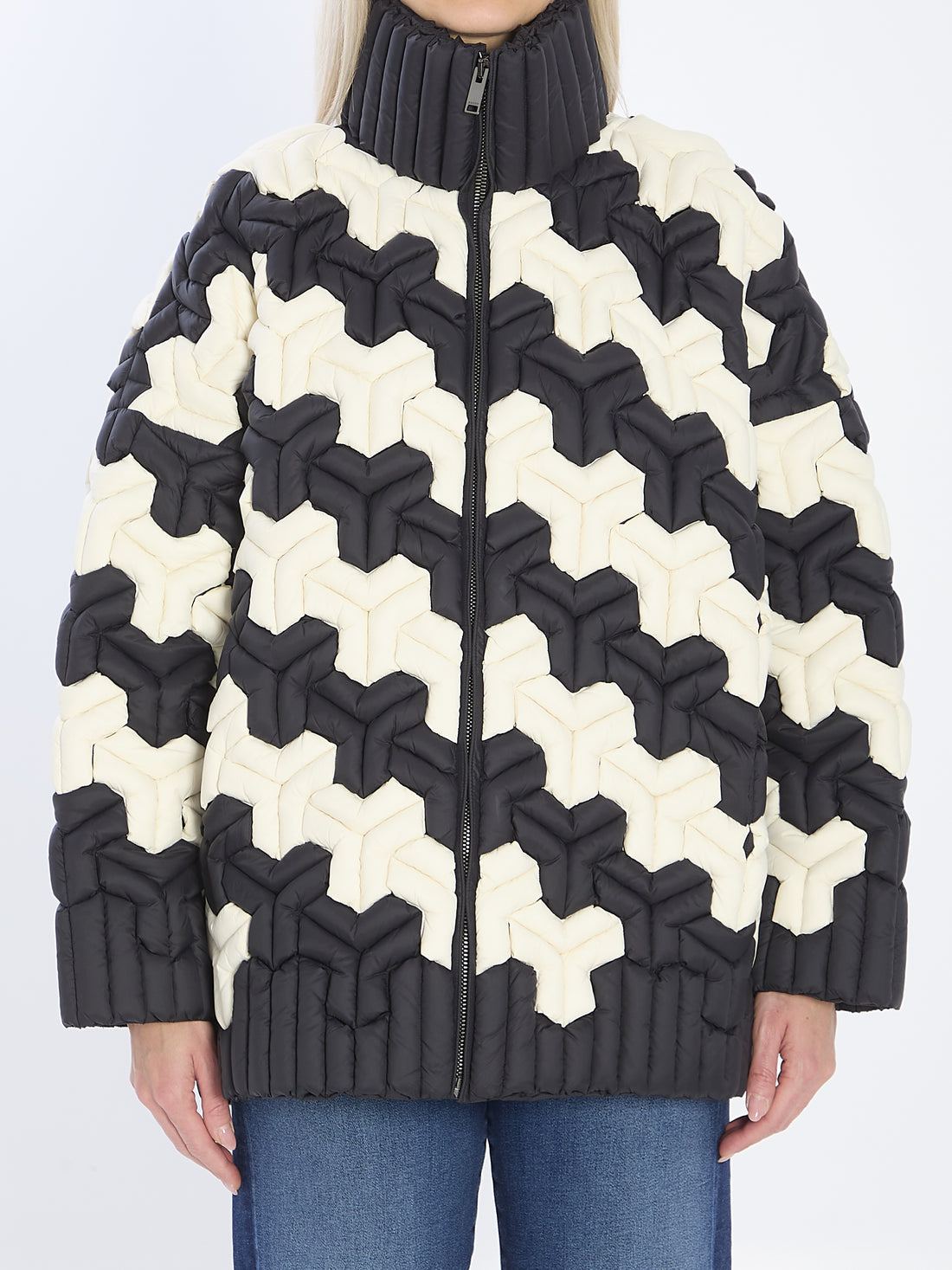 RAXXY S black and white puffer jacket