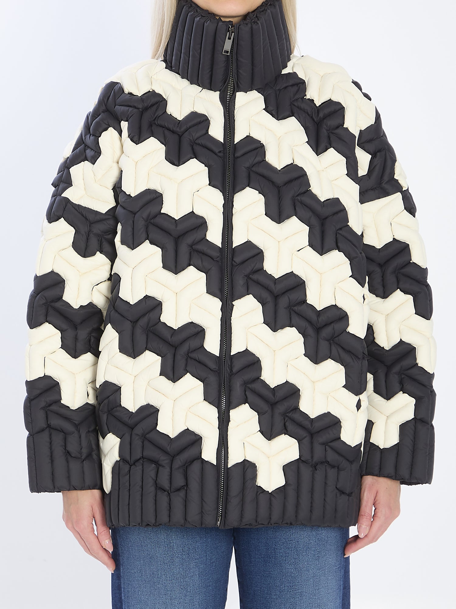 RAXXY S black and white puffer jacket