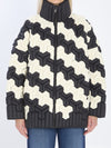 black and white puffer jacket