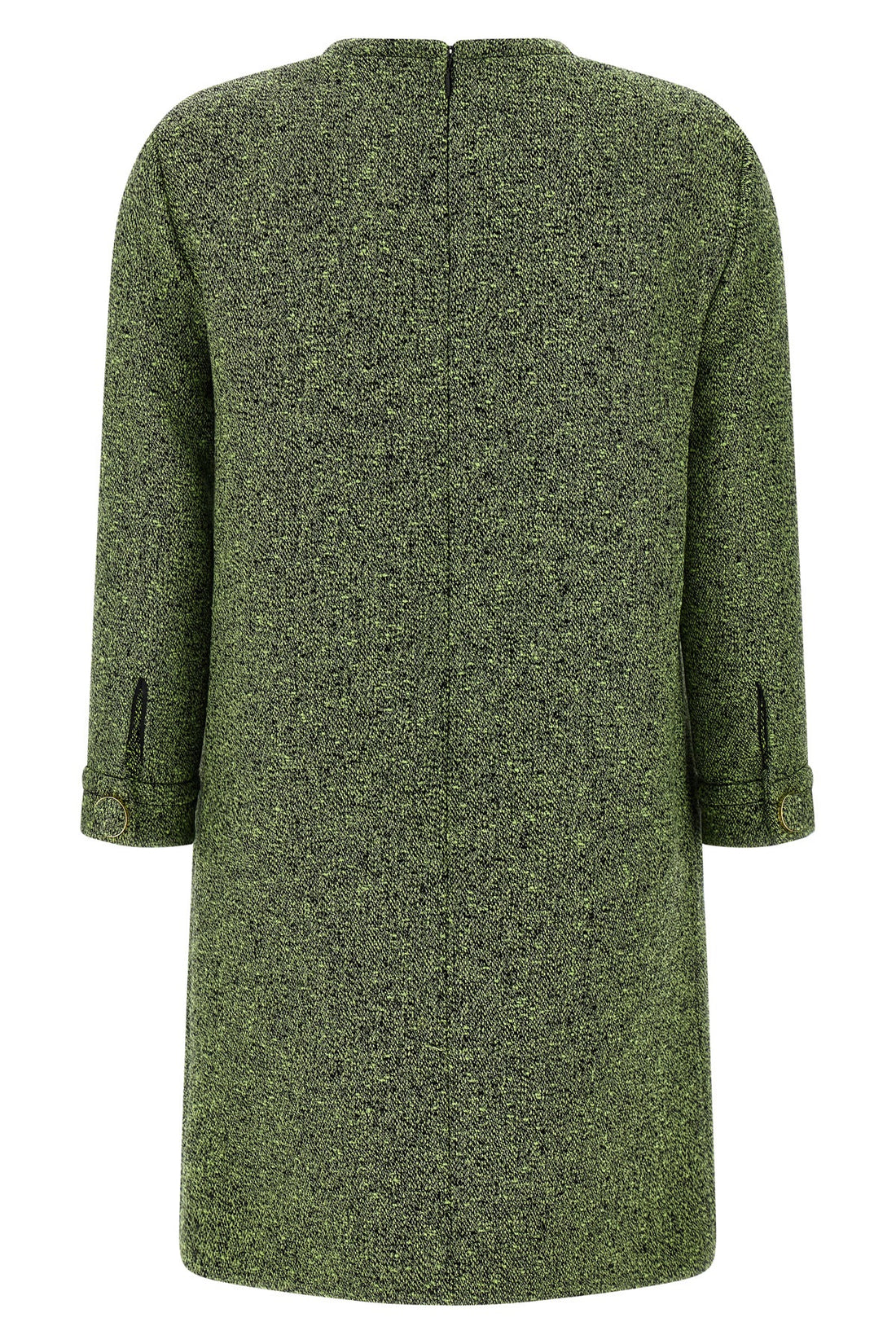 GUCCI 40 mouliné wool and cotton blend mini dress