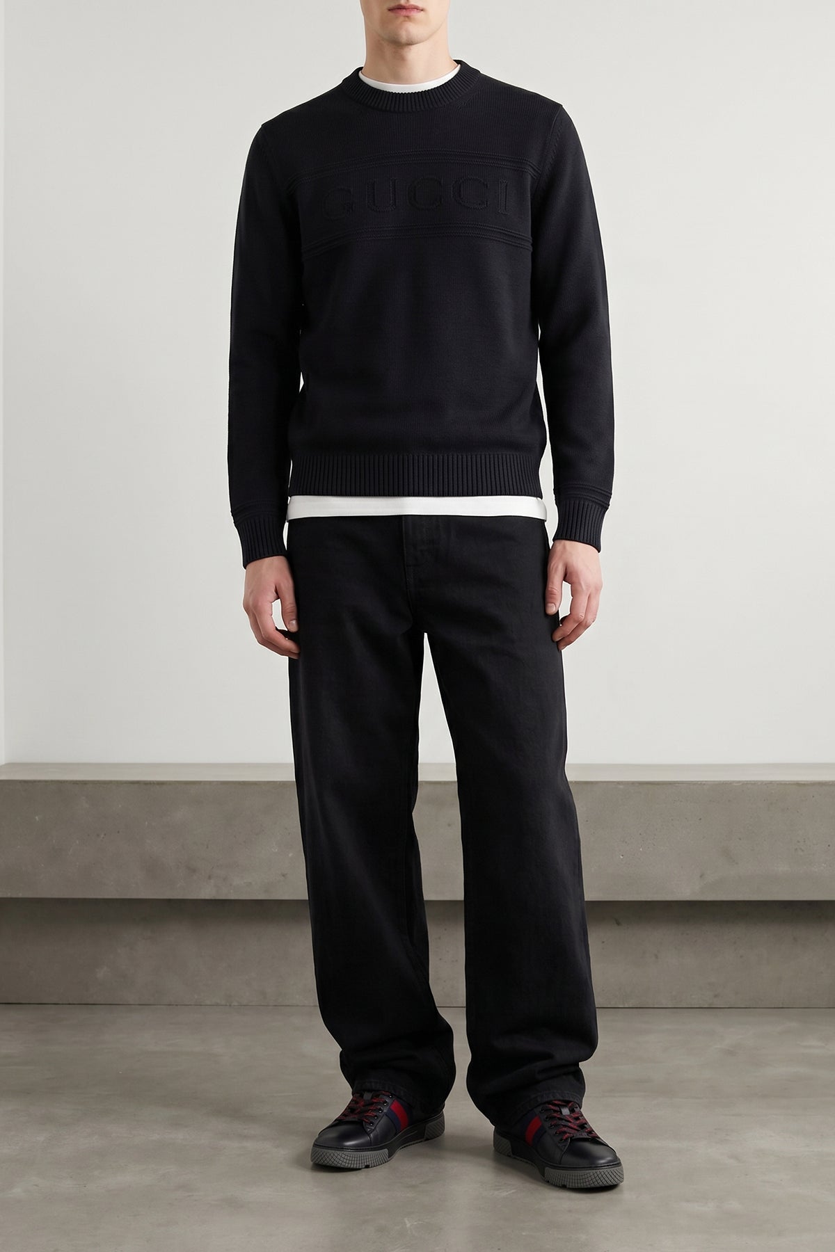 gucci ace sneakers in shiny smooth leather