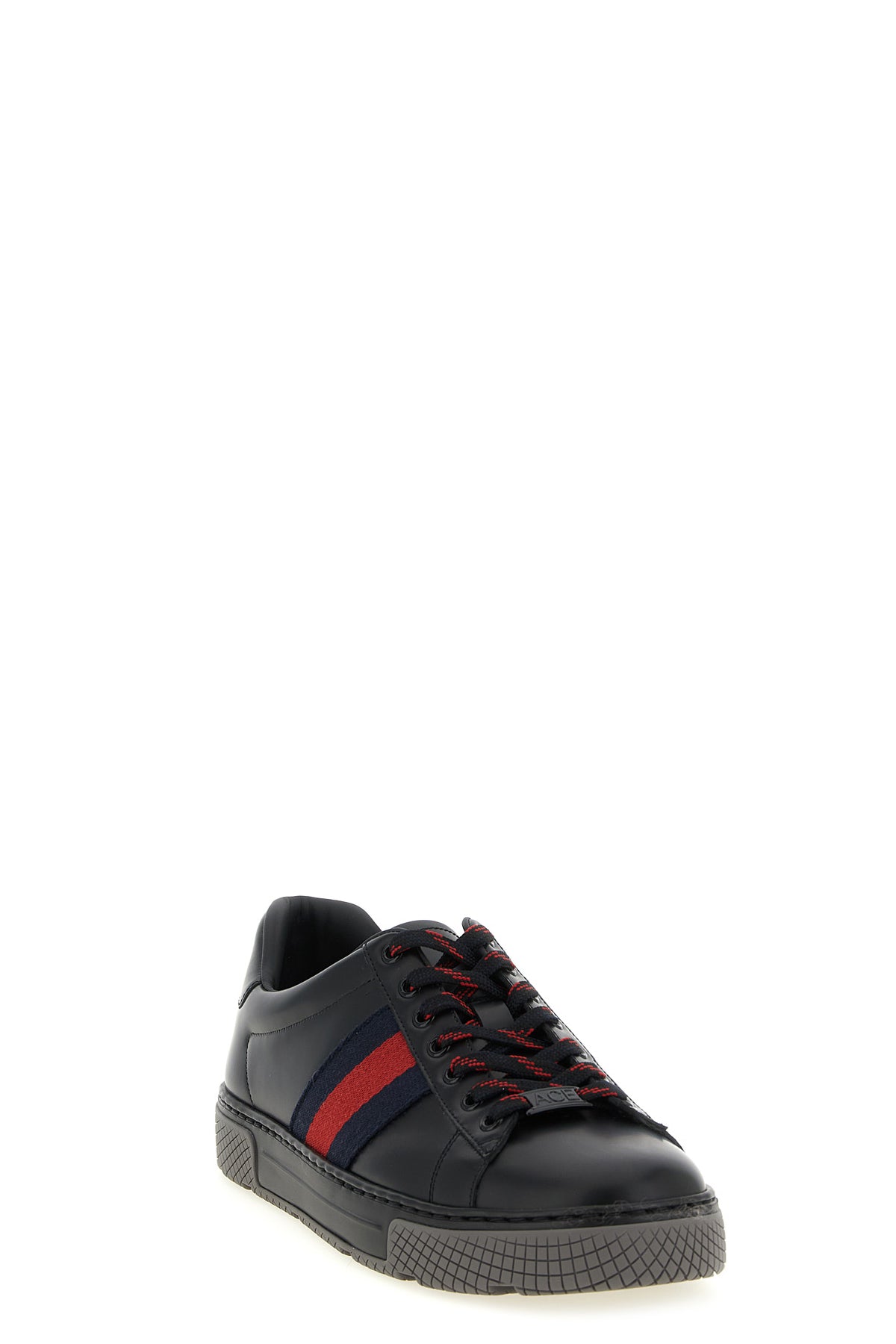 gucci ace sneakers in shiny smooth leather