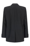 double-breasted blazer in technical panama