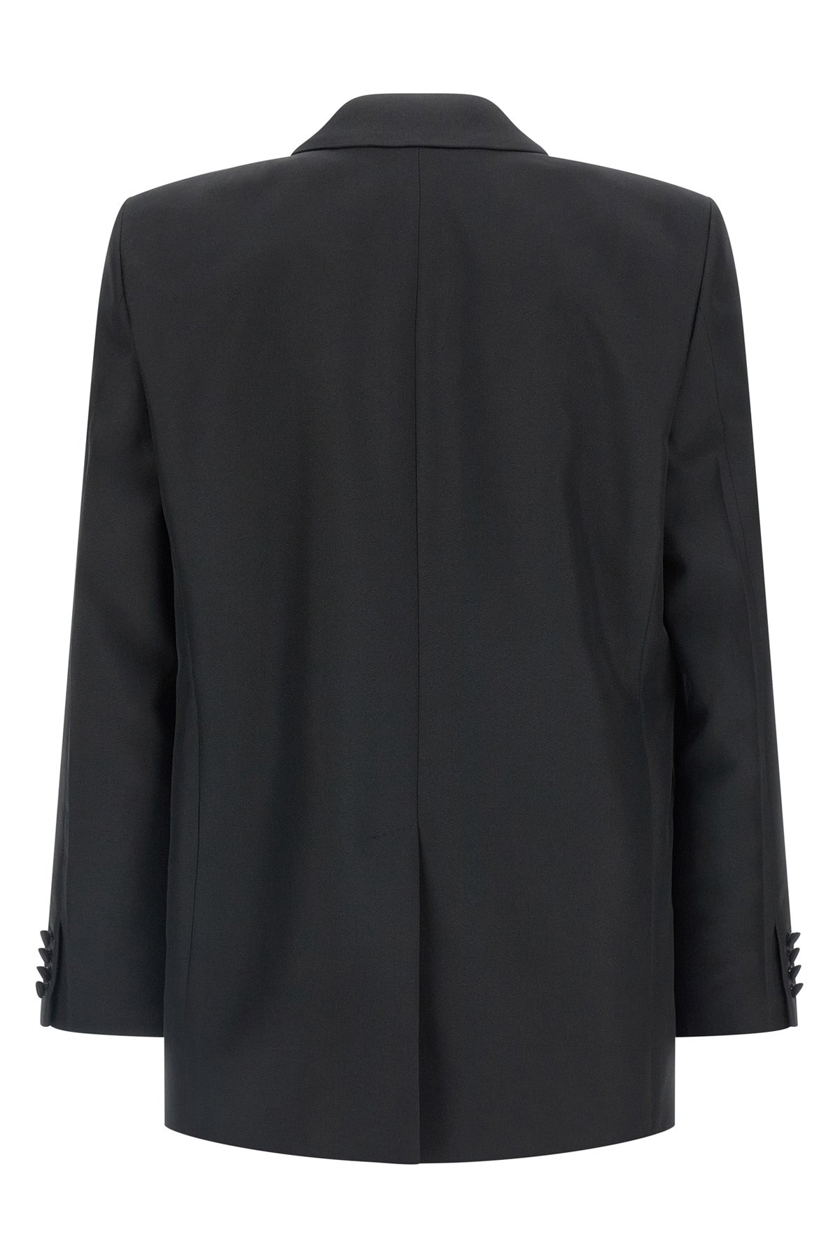 double-breasted blazer in technical panama