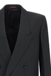 double-breasted blazer in technical panama
