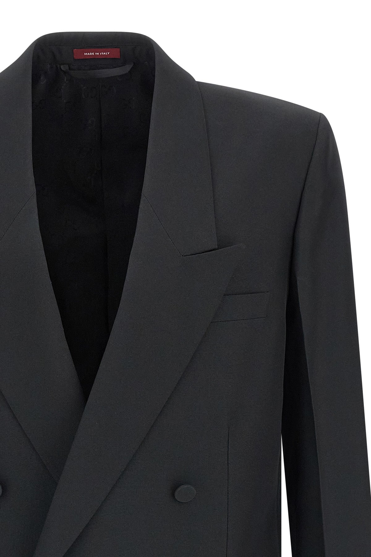 double-breasted blazer in technical panama