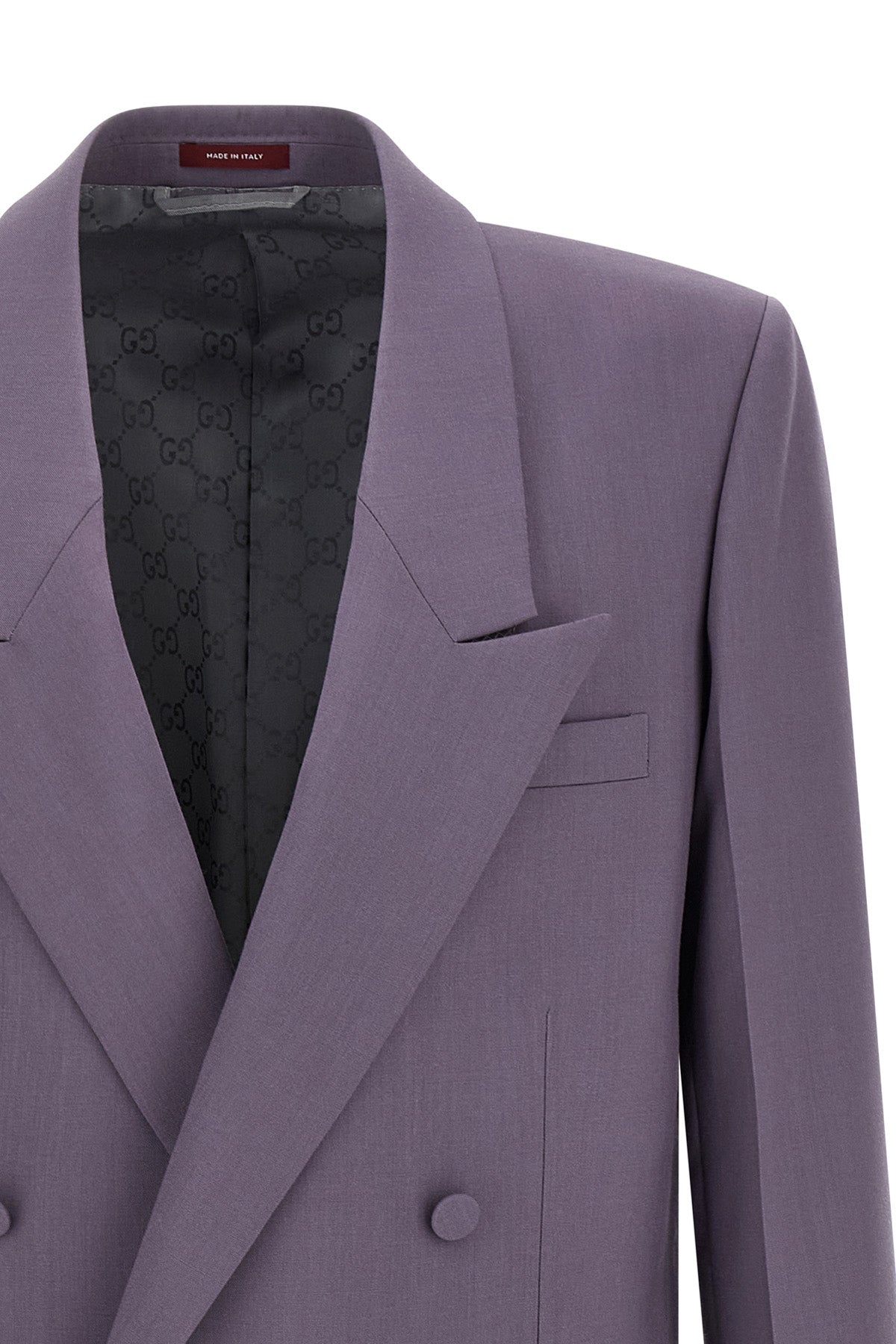double-breasted wool blazer