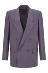 double-breasted wool blazer