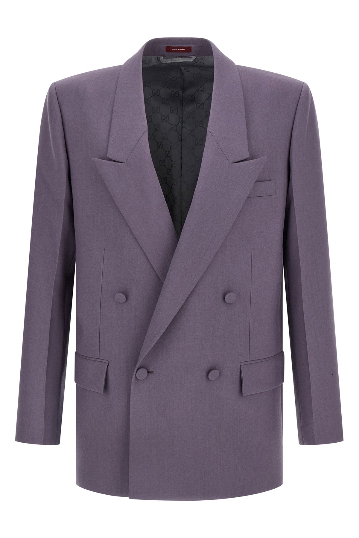 double-breasted wool blazer