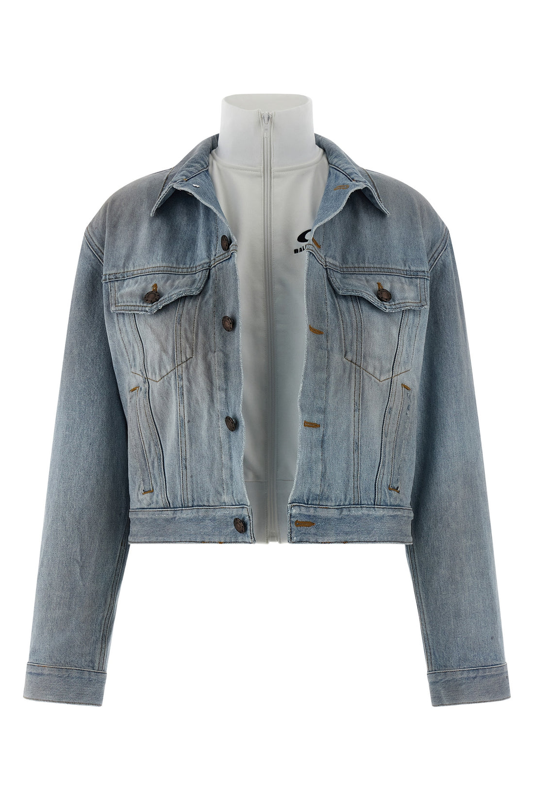 BALENCIAGA M stonewashed cotton denim jacket
