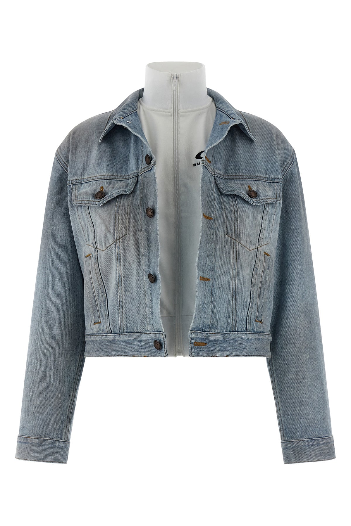 stonewashed cotton denim jacket