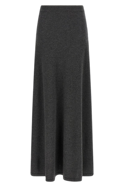 maxi skirt in wool knit