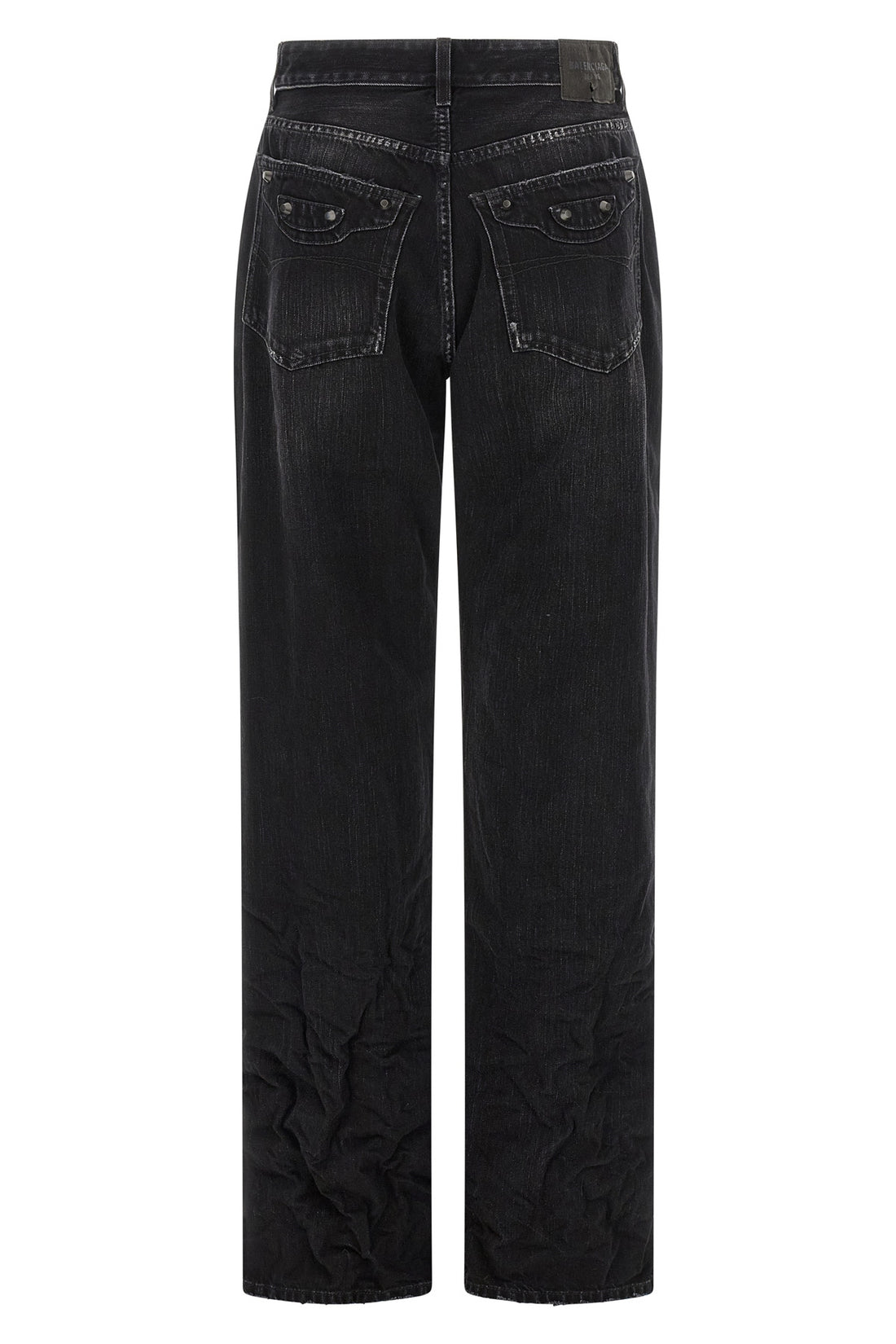 BALENCIAGA 25 city used-effect stonewashed cotton denim jeans