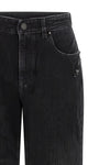 city used-effect stonewashed cotton denim jeans