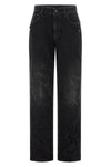 city used-effect stonewashed cotton denim jeans