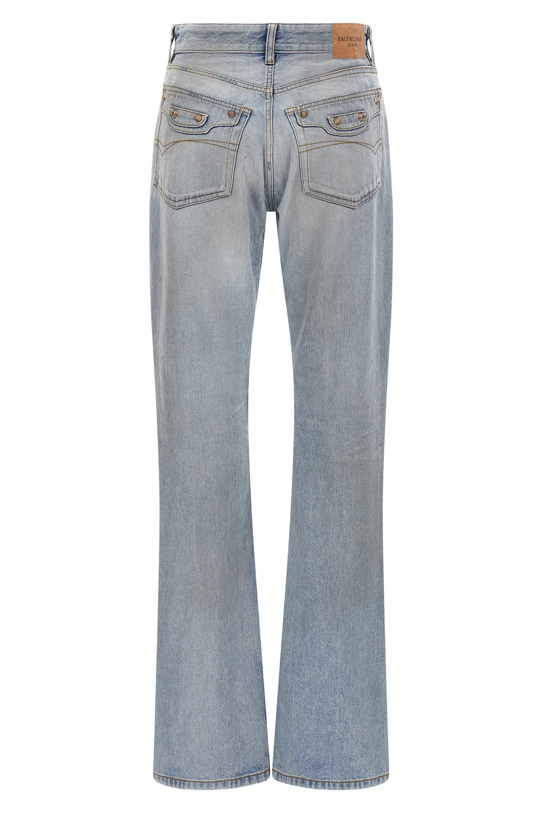 BALENCIAGA 26 city used-effect cotton denim jeans