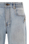 city used-effect cotton denim jeans
