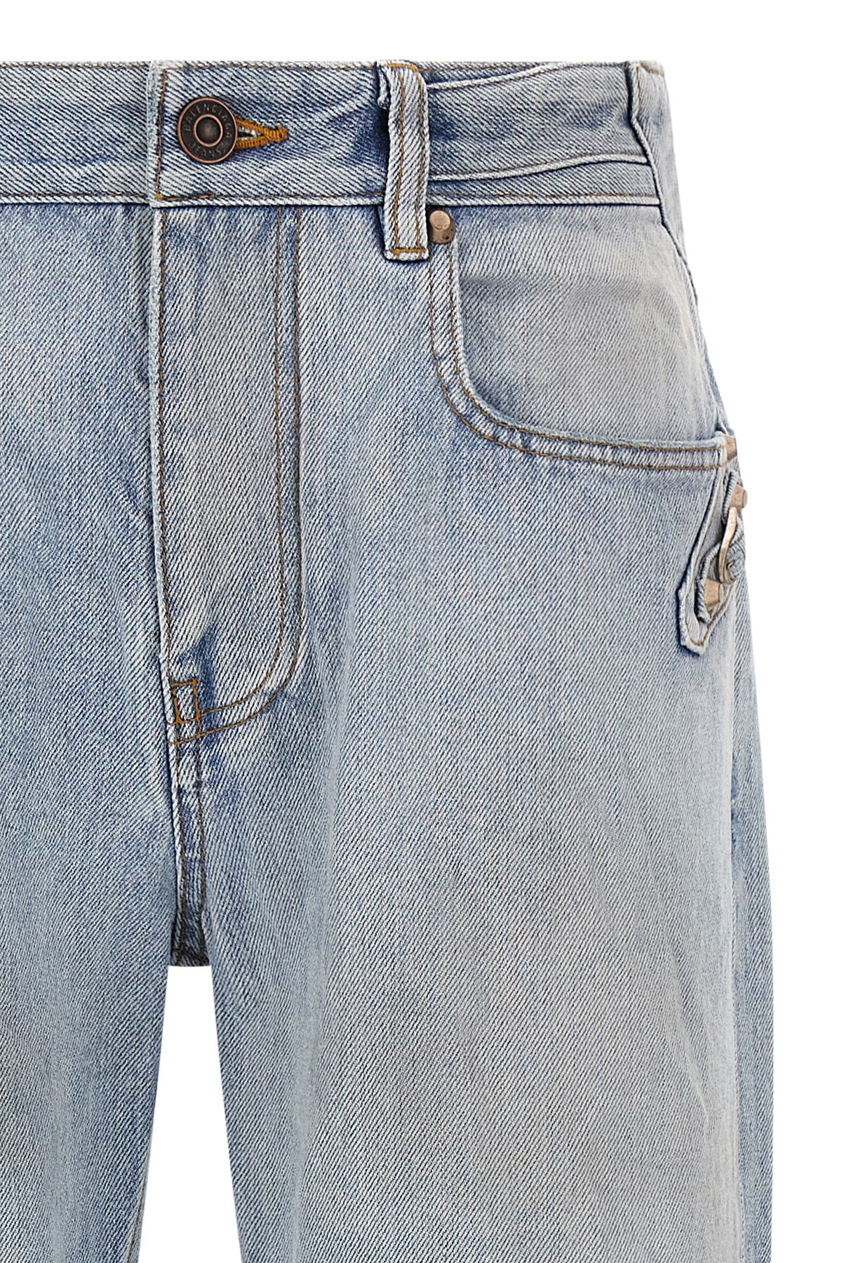 city used-effect cotton denim jeans