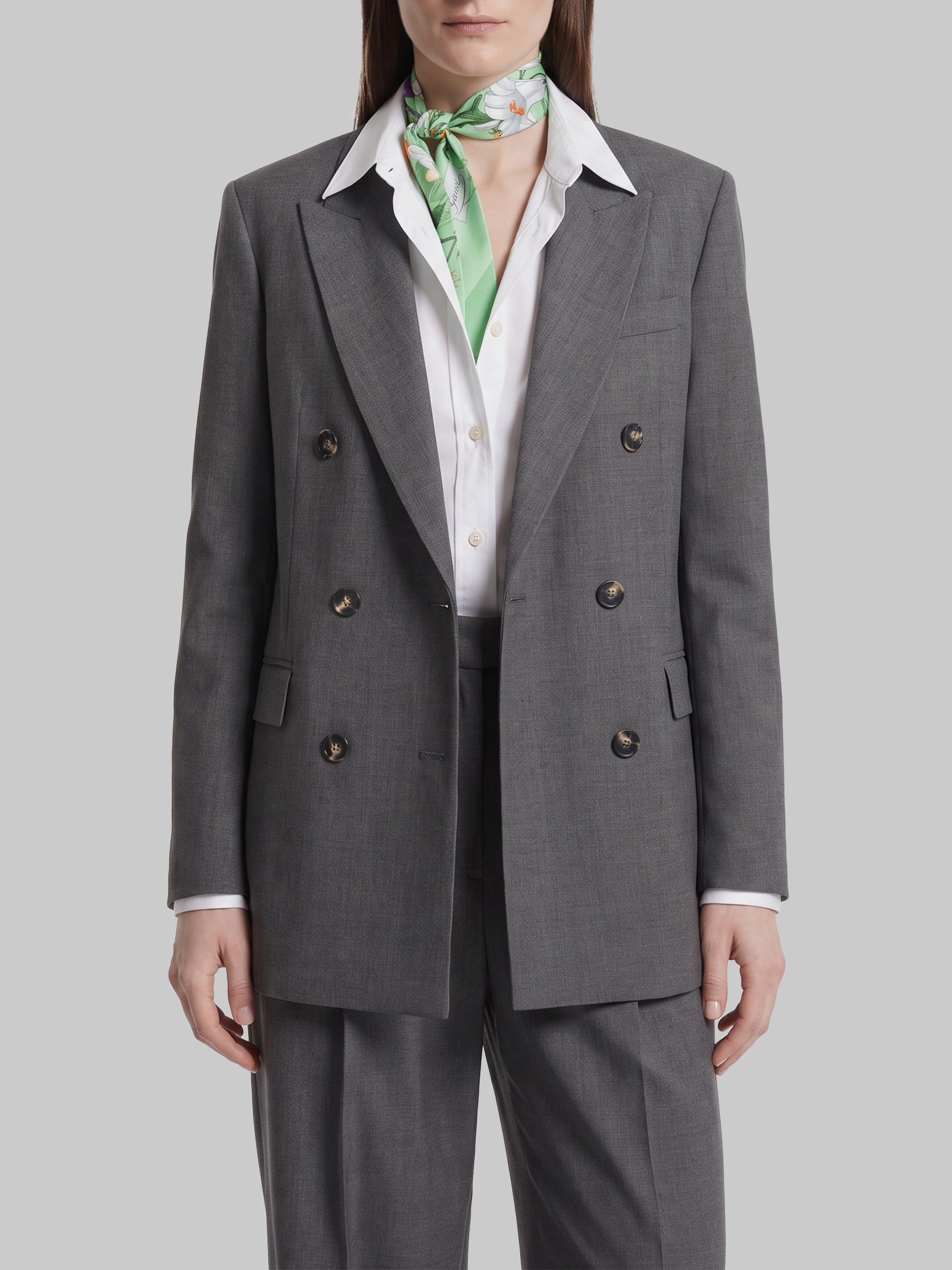 anthracite double-breasted jacket
