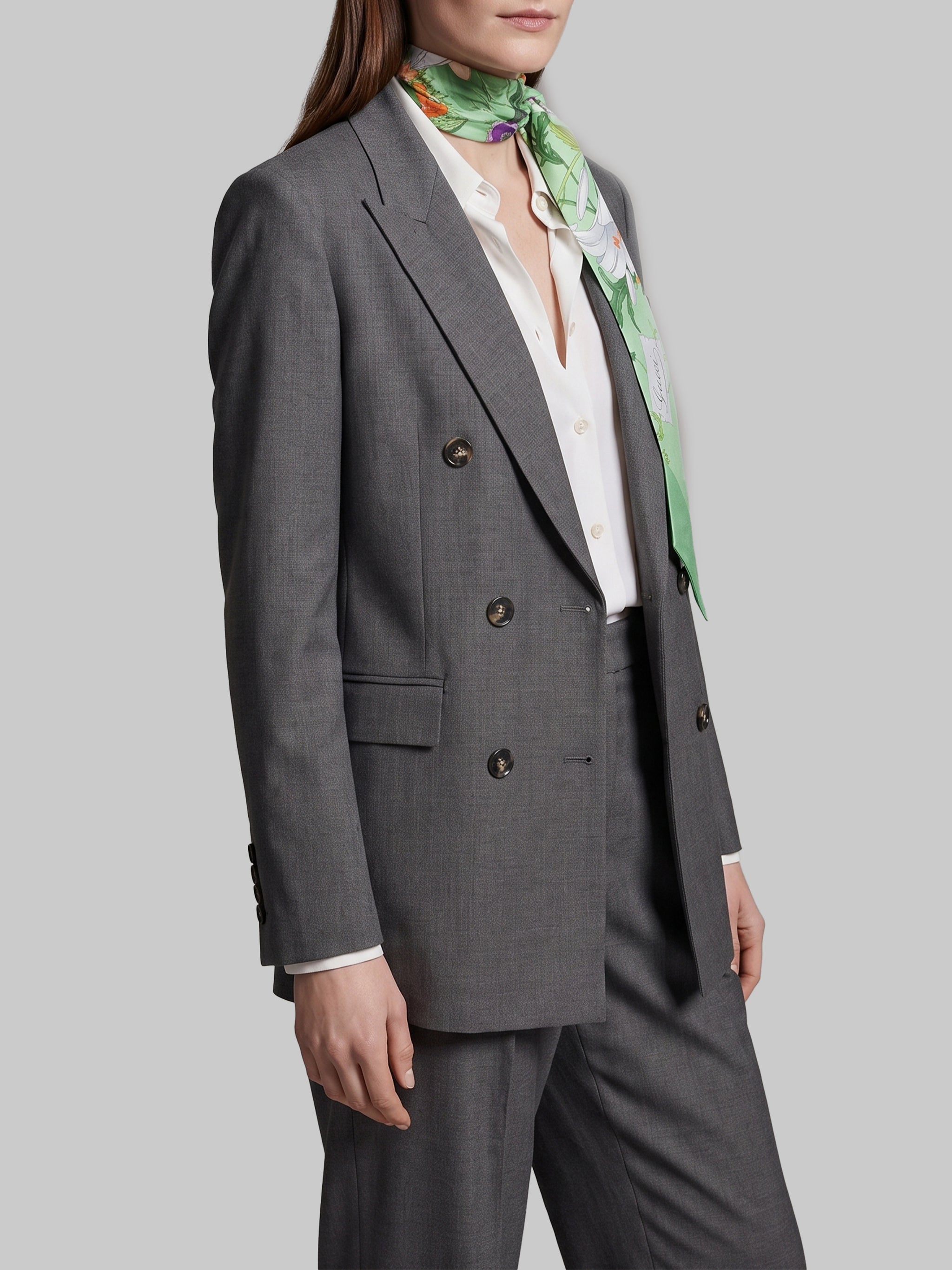 anthracite double-breasted jacket