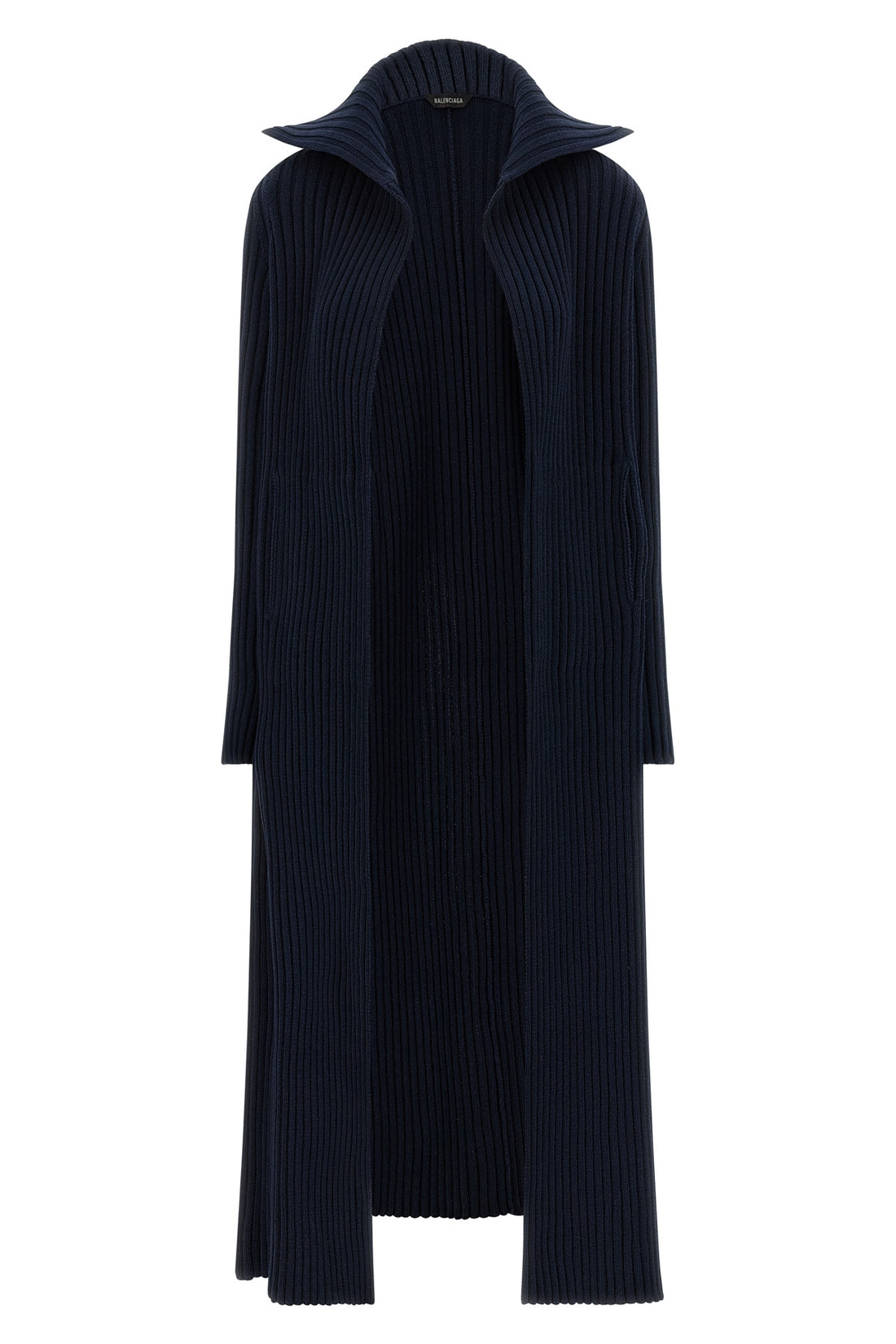 BALENCIAGA M maxi cardigan in ribbed cotton blend