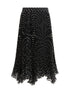VALENTINO 42 polka-dot silk skirt
