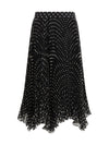 polka-dot silk skirt