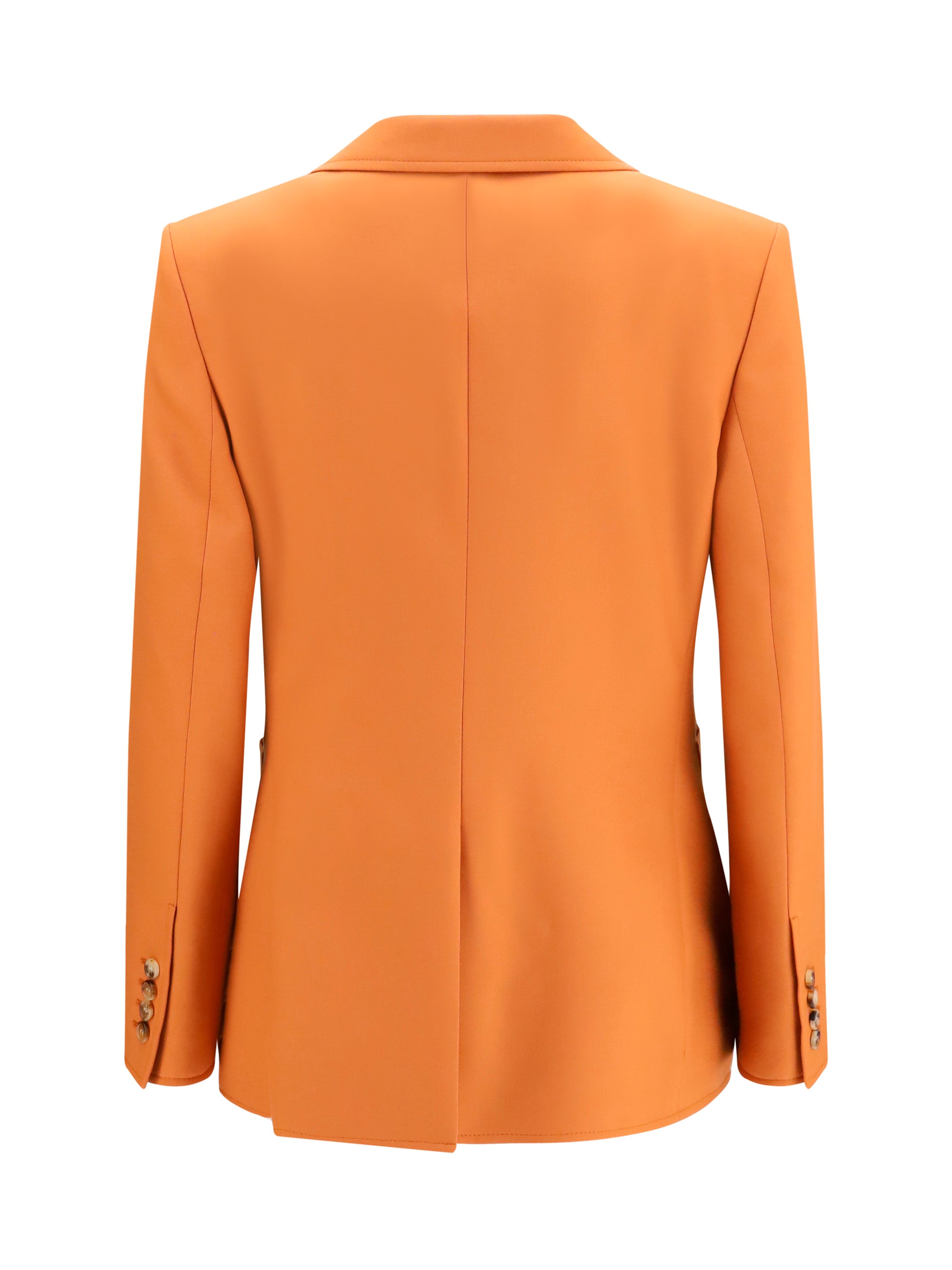 straight-cut wool gabardine blazer