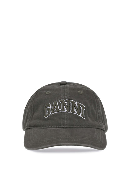 GANNI OS logo baseball cap