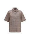 short-sleeved check shirt