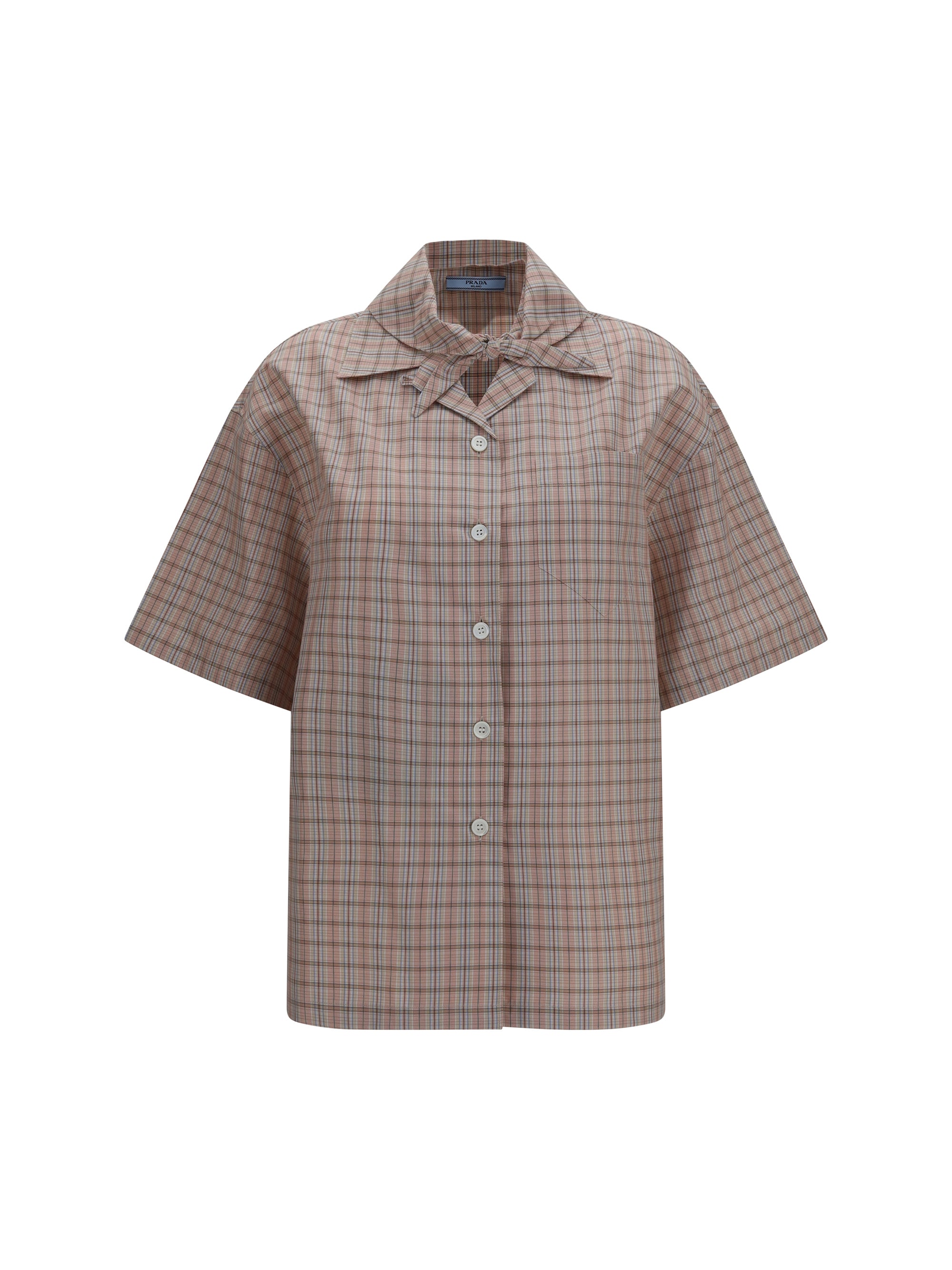 short-sleeved check shirt