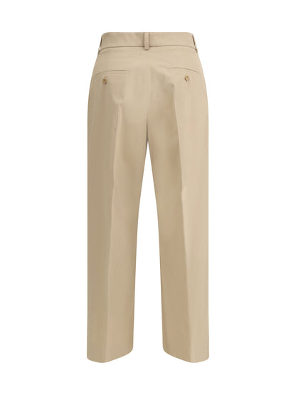 MAX MARA WEEKEND 34 urial cropped trousers in cotton satin