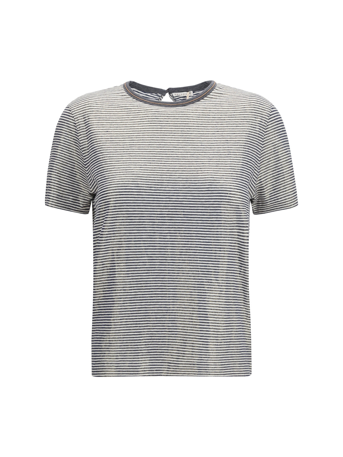 BRUNELLO CUCINELLI L striped short-sleeve crewneck t-shirt 