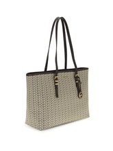 MICHAEL KORS OS quinn large jacquard logo tote bag