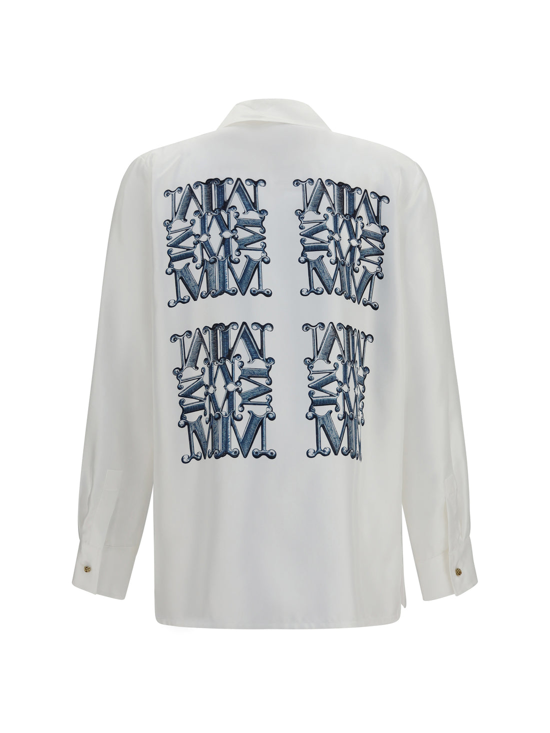 MAX MARA 44 printed silk twill shirt