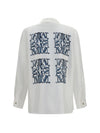 printed silk twill shirt