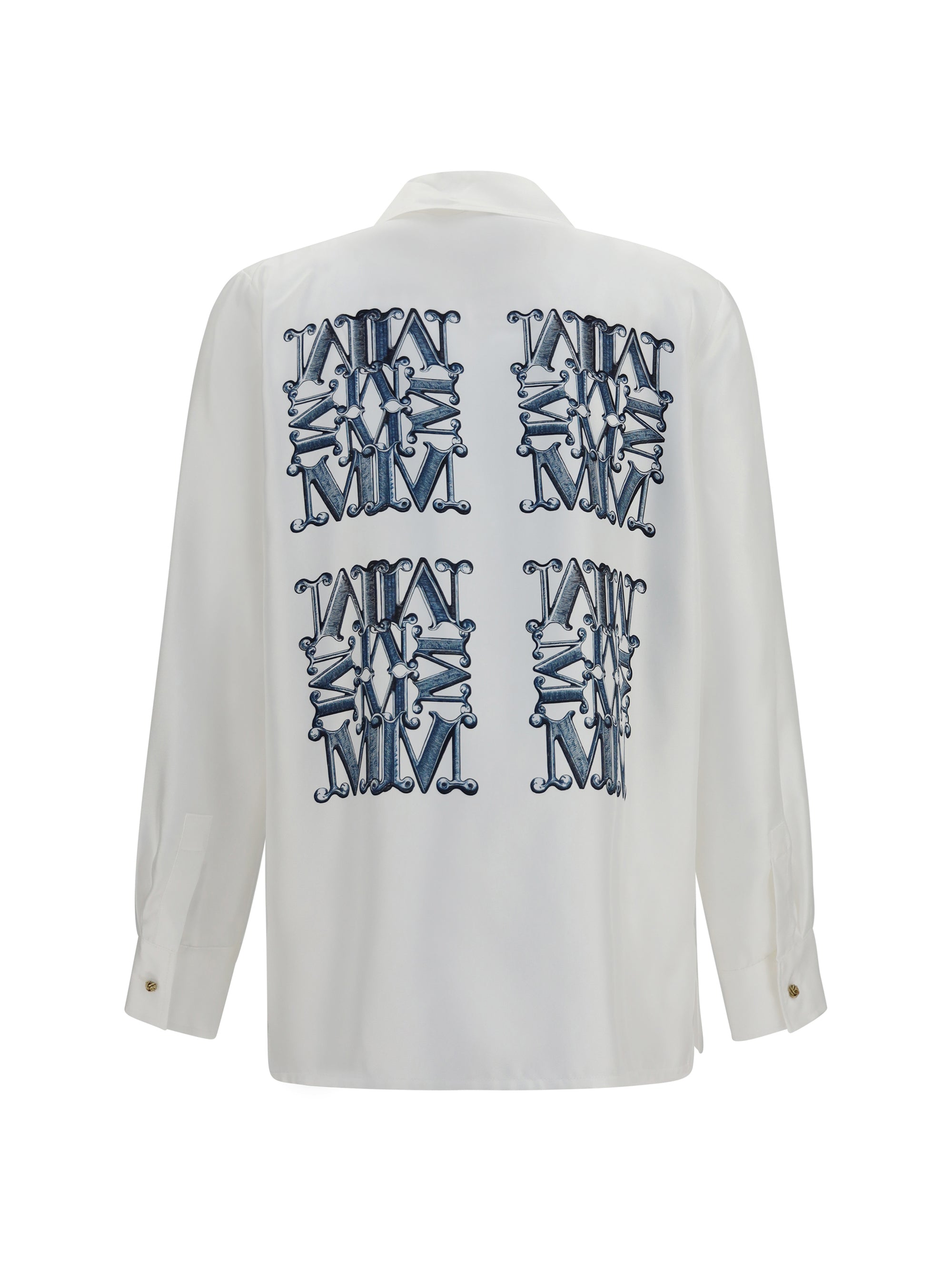printed silk twill shirt
