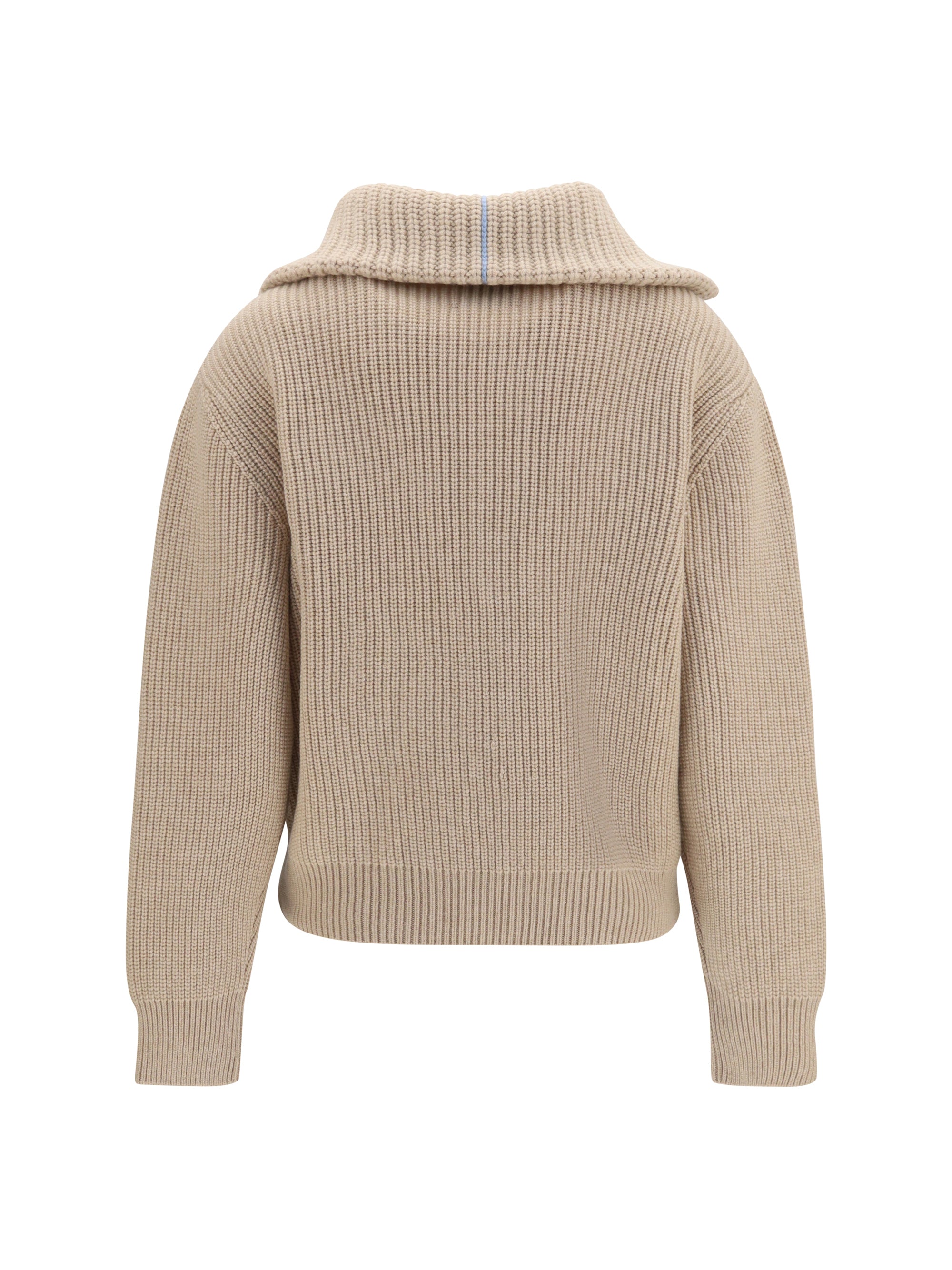 cashmere high-neck zip sweater